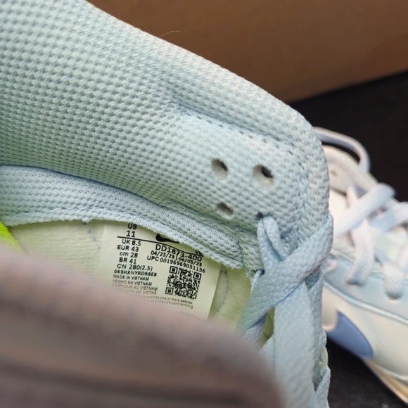 Nike unisex  Dunk Low Next Nature Blue Tint DD1873-400 US 11 Brand New - Picture 9 of 11